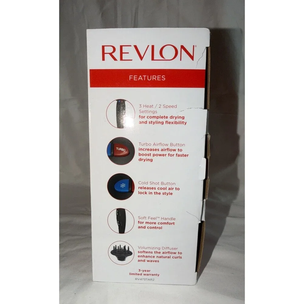 Revlon 1875W Volumizing Turbo Hair Dryer RV473 NEW OPEN BOX